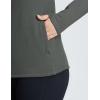 imageBALEAF Womens Fleece Running Jackets Half Zip Pullover Thermal Shirts Athletic Cold Weather Gear Winter Zip PocketsGrey