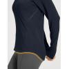 imageBALEAF Womens Fleece Running Jackets Half Zip Pullover Thermal Shirts Athletic Cold Weather Gear Winter Zip PocketsNavyclassic