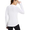 imageBALEAF Womens Fleece Running Jackets Half Zip Pullover Thermal Shirts Athletic Cold Weather Gear Winter Zip PocketsWhiteclassic