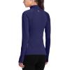 imageBALEAF Womens Running Jacket Thermal Fleece Pullover Half Zip Tops Thumbholes Winter Long Sleeve Cold WeatherNavy