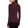 imageBALEAF Womens Running Jacket Thermal Fleece Pullover Half Zip Tops Thumbholes Winter Long Sleeve Cold WeatherRed