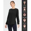 imageBALEAF Womens Thermal Shirts Polar Fleece Tops Long Sleeve Tunic Warm Running Workout Winter Cold Weather HikingBlack