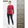 imageBALEAF Womens Thermal Shirts Polar Fleece Tops Long Sleeve Tunic Warm Running Workout Winter Cold Weather HikingDark Red