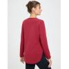 imageBALEAF Womens Thermal Shirts Polar Fleece Tops Long Sleeve Tunic Warm Running Workout Winter Cold Weather HikingDark Red