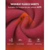 imageBALEAF Womens Thermal Shirts Polar Fleece Tops Long Sleeve Tunic Warm Running Workout Winter Cold Weather HikingDark Red