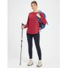 imageBALEAF Womens Thermal Shirts Polar Fleece Tops Long Sleeve Tunic Warm Running Workout Winter Cold Weather HikingDark Red