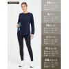 imageBALEAF Womens Thermal Shirts Polar Fleece Tops Long Sleeve Tunic Warm Running Workout Winter Cold Weather HikingNavy Blue