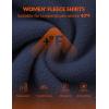 imageBALEAF Womens Thermal Shirts Polar Fleece Tops Long Sleeve Tunic Warm Running Workout Winter Cold Weather HikingNavy Blue
