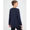 imageBALEAF Womens Thermal Shirts Polar Fleece Tops Long Sleeve Tunic Warm Running Workout Winter Cold Weather HikingNavy Blue