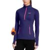 imageBALEAF Womens Running Jacket Thermal Fleece Pullover Half Zip Tops Thumbholes Winter Long Sleeve Cold WeatherNavy