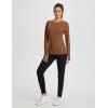 imageBALEAF Thermal Shirts for Women Long Sleeve Fleece Tops Running Workout Cold Weather Gear Compression Zipper PocketCaramelsoft