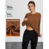 imageBALEAF Thermal Shirts for Women Long Sleeve Fleece Tops Running Workout Cold Weather Gear Compression Zipper PocketCaramelsoft