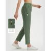 imageBALEAF Womens Golf Pants Stretch with Belt Loops Zipper Pockets Travel Casual Work Bussiness Dress UPF 50Army Green