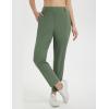 imageBALEAF Womens Golf Pants Stretch with Belt Loops Zipper Pockets Travel Casual Work Bussiness Dress UPF 50Army Green