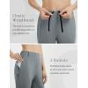 imageBALEAF Womens Golf Pants Stretch with Belt Loops Zipper Pockets Travel Casual Work Bussiness Dress UPF 50Dark Gray