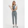 imageBALEAF Womens Golf Pants Stretch with Belt Loops Zipper Pockets Travel Casual Work Bussiness Dress UPF 50Dark Gray