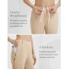 imageBALEAF Womens Golf Pants Stretch with Belt Loops Zipper Pockets Travel Casual Work Bussiness Dress UPF 50Khaki