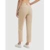 imageBALEAF Womens Golf Pants Stretch with Belt Loops Zipper Pockets Travel Casual Work Bussiness Dress UPF 50Khaki