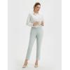 imageBALEAF Womens Golf Pants Stretch with Belt Loops Zipper Pockets Travel Casual Work Bussiness Dress UPF 50Light Gray
