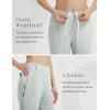 imageBALEAF Womens Golf Pants Stretch with Belt Loops Zipper Pockets Travel Casual Work Bussiness Dress UPF 50Light Gray