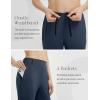 imageBALEAF Womens Golf Pants Stretch with Belt Loops Zipper Pockets Travel Casual Work Bussiness Dress UPF 50Navy Blue
