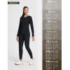 imageBALEAF Womens Thermal Shirts Crewneck Fleece Lined Long Sleeve Tops Running Workout Ski Base Layer Winter Cold WeatherBlack