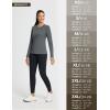 imageBALEAF Womens Thermal Shirts Crewneck Fleece Lined Long Sleeve Tops Running Workout Ski Base Layer Winter Cold WeatherLight Grey
