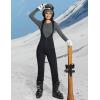 imageBALEAF Womens Thermal Shirts Crewneck Fleece Lined Long Sleeve Tops Running Workout Ski Base Layer Winter Cold WeatherLight Grey
