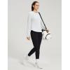 imageBALEAF Womens Thermal Tops Fleece Lined Shirts Long Sleeve Cold Weather Running Gear Workout Zipper Pocket Thumbholes01white