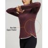 imageBALEAF Womens Thermal Tops Fleece Lined Shirts Long Sleeve Cold Weather Running Gear Workout Zipper Pocket Thumbholes01wine Red