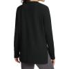 imageBALEAF Womens Thermal Tops Fleece Lined Shirts Long Sleeve Cold Weather Running Gear Workout Zipper Pocket Thumbholes02black