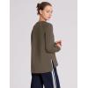 imageBALEAF Womens Thermal Tops Fleece Lined Shirts Long Sleeve Cold Weather Running Gear Workout Zipper Pocket Thumbholes02brown
