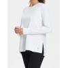 imageBALEAF Womens Thermal Tops Fleece Lined Shirts Long Sleeve Cold Weather Running Gear Workout Zipper Pocket Thumbholes02white
