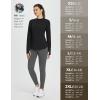 imageBALEAF Womens Thermal Tops Fleece Lined Shirts Long Sleeve Cold Weather Running Gear Workout Zipper Pocket Thumbholes03black