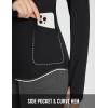 imageBALEAF Womens Thermal Tops Fleece Lined Shirts Long Sleeve Cold Weather Running Gear Workout Zipper Pocket Thumbholes03black