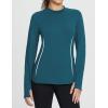 imageBALEAF Womens Thermal Tops Fleece Lined Shirts Long Sleeve Cold Weather Running Gear Workout Zipper Pocket Thumbholes03blue