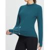 imageBALEAF Womens Thermal Tops Fleece Lined Shirts Long Sleeve Cold Weather Running Gear Workout Zipper Pocket Thumbholes03blue