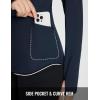 imageBALEAF Womens Thermal Tops Fleece Lined Shirts Long Sleeve Cold Weather Running Gear Workout Zipper Pocket Thumbholes03navy