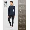 imageBALEAF Womens Thermal Tops Fleece Lined Shirts Long Sleeve Cold Weather Running Gear Workout Zipper Pocket Thumbholes03navy