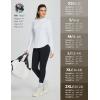 imageBALEAF Womens Thermal Tops Fleece Lined Shirts Long Sleeve Cold Weather Running Gear Workout Zipper Pocket Thumbholes03white