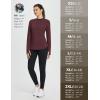 imageBALEAF Womens Thermal Tops Fleece Lined Shirts Long Sleeve Cold Weather Running Gear Workout Zipper Pocket Thumbholes03wine Red