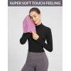 imageBALEAF Womens Thermal Tops Fleece Lined Shirts Long Sleeve Cold Weather Winter Gear Workout Zipper Pocket ThumbholesBlack