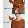 imageBALEAF Womens Thermal Tops Fleece Lined Shirts Long Sleeve Cold Weather Winter Gear Workout Zipper Pocket ThumbholesBrown