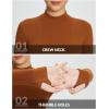 imageBALEAF Womens Thermal Tops Fleece Lined Shirts Long Sleeve Cold Weather Winter Gear Workout Zipper Pocket ThumbholesBrown