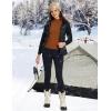 imageBALEAF Womens Thermal Tops Fleece Lined Shirts Long Sleeve Cold Weather Winter Gear Workout Zipper Pocket ThumbholesBrown