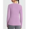 imageBALEAF Womens Thermal Tops Fleece Lined Shirts Long Sleeve Cold Weather Winter Gear Workout Zipper Pocket ThumbholesPurple