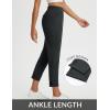 imageBALEAF Womens Travel Pants Stretch with Zipper Pockets Petite Ankle Dressy Work Business Casual Golf SlacksBlack