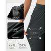 imageBALEAF Womens Travel Pants Stretch with Zipper Pockets Petite Ankle Dressy Work Business Casual Golf SlacksBlack