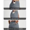 imageBALEAF Womens Travel Pants Stretch with Zipper Pockets Petite Ankle Dressy Work Business Casual Golf SlacksDark Grey