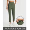 imageBALEAF Womens Travel Pants Stretch with Zipper Pockets Petite Ankle Dressy Work Business Casual Golf SlacksGreen